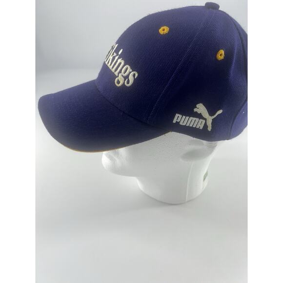 MENS TEAM NFL MINNESOTA VIKINGS CAP HAT ONE SIZE EMBROIDERED PURPLE - Picture 4 of 16